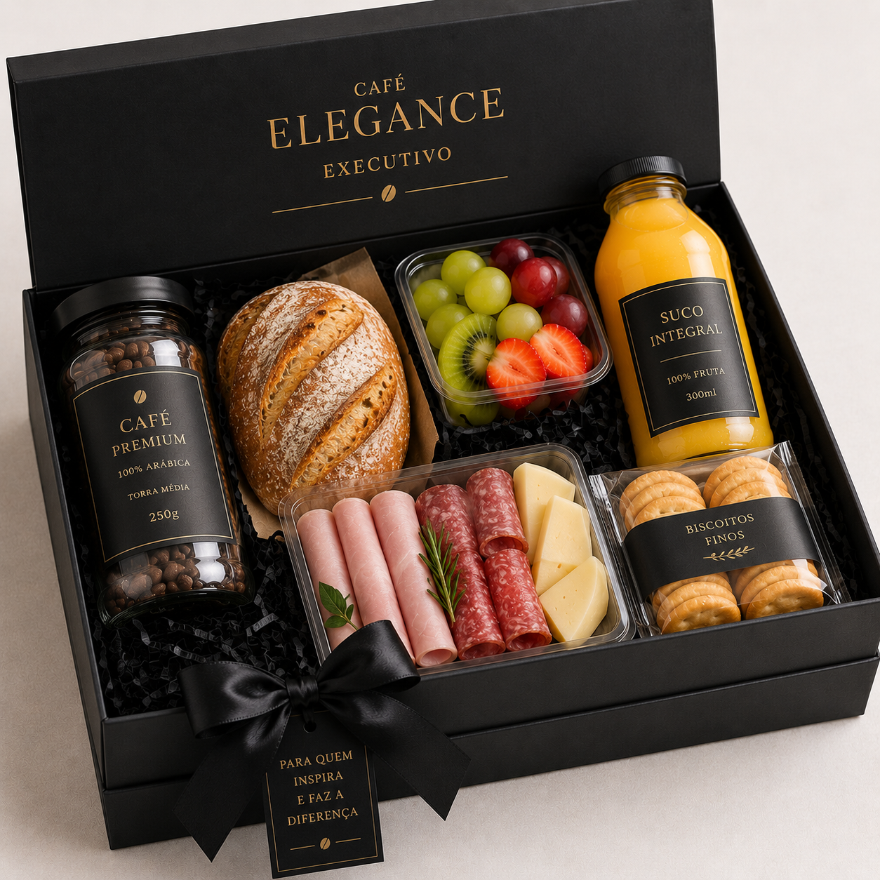 Kit Café da Manhã Executivo Premium | Sofisticado para Presentear – Café Elegance