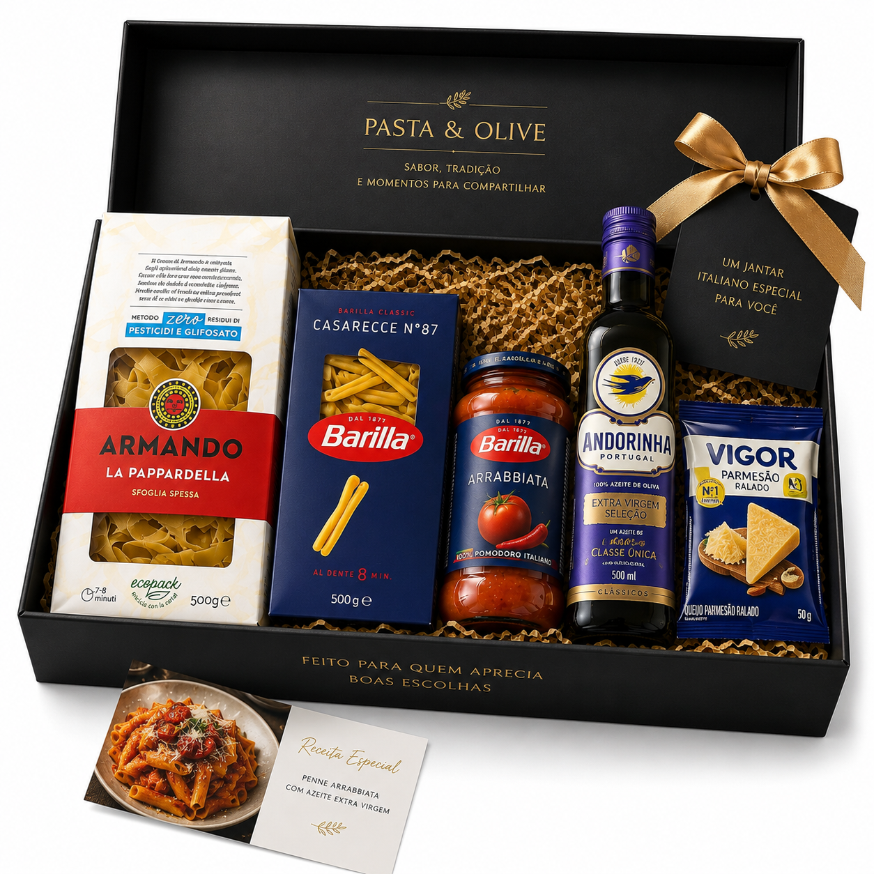 Cesta Gourmet Italiana – Pasta & Olive
