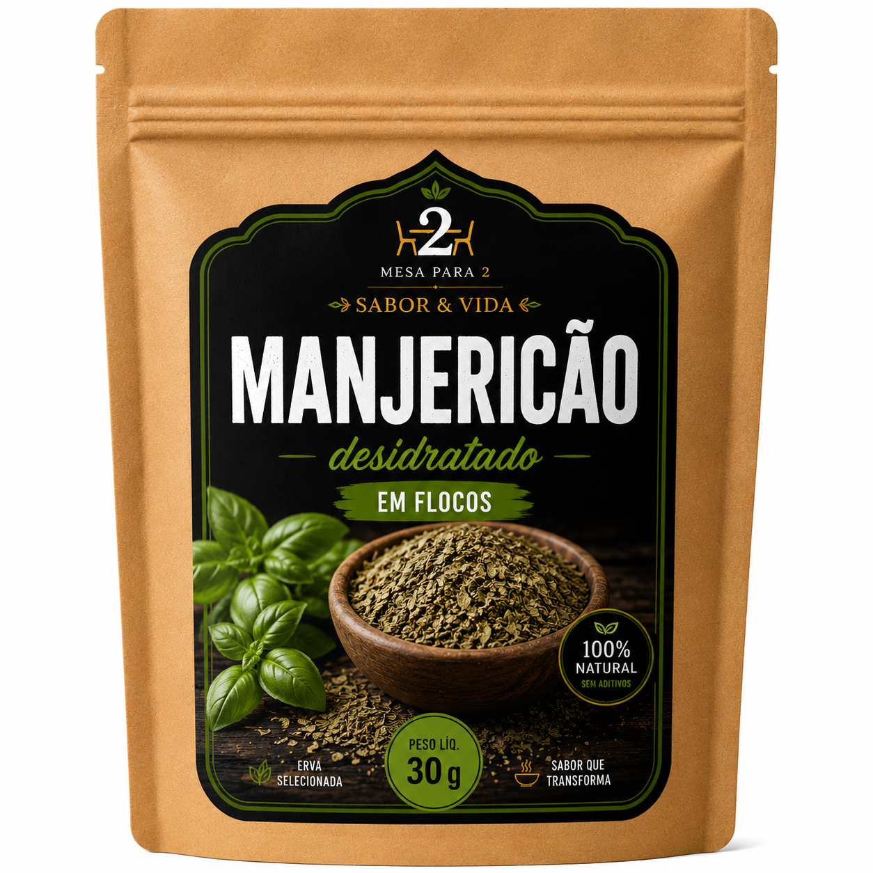 Manjericão Desidratado em Flocos 30 g