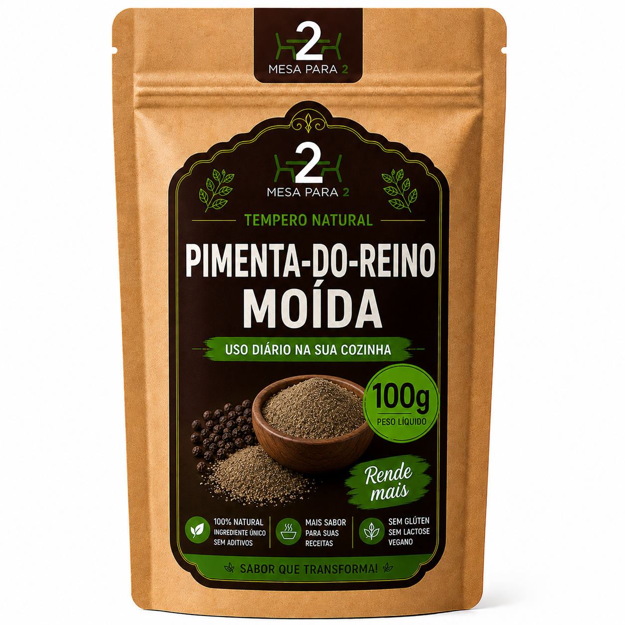 Pimenta-do-Reino Preta Moída 100g | Comprar Online