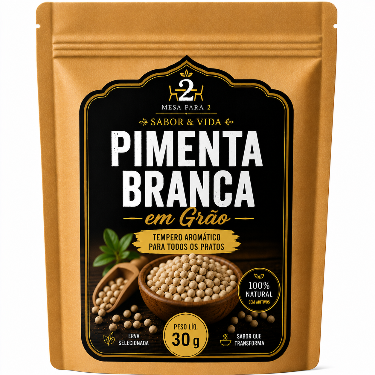 Pimenta Branca em Grãos 30 g