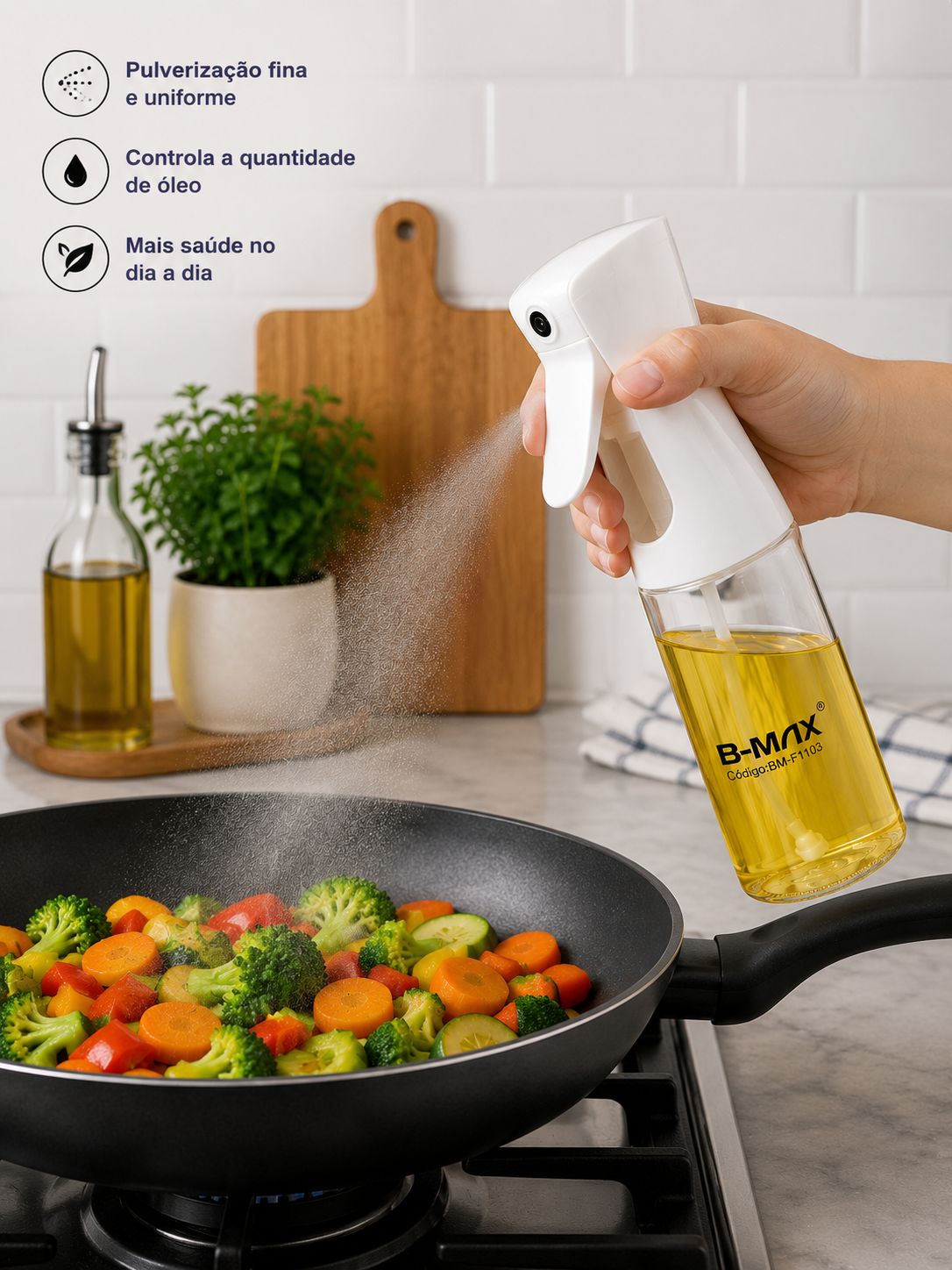 Spray de Óleo Compacto – Borrifador de Cozinha Econômico (220ml)