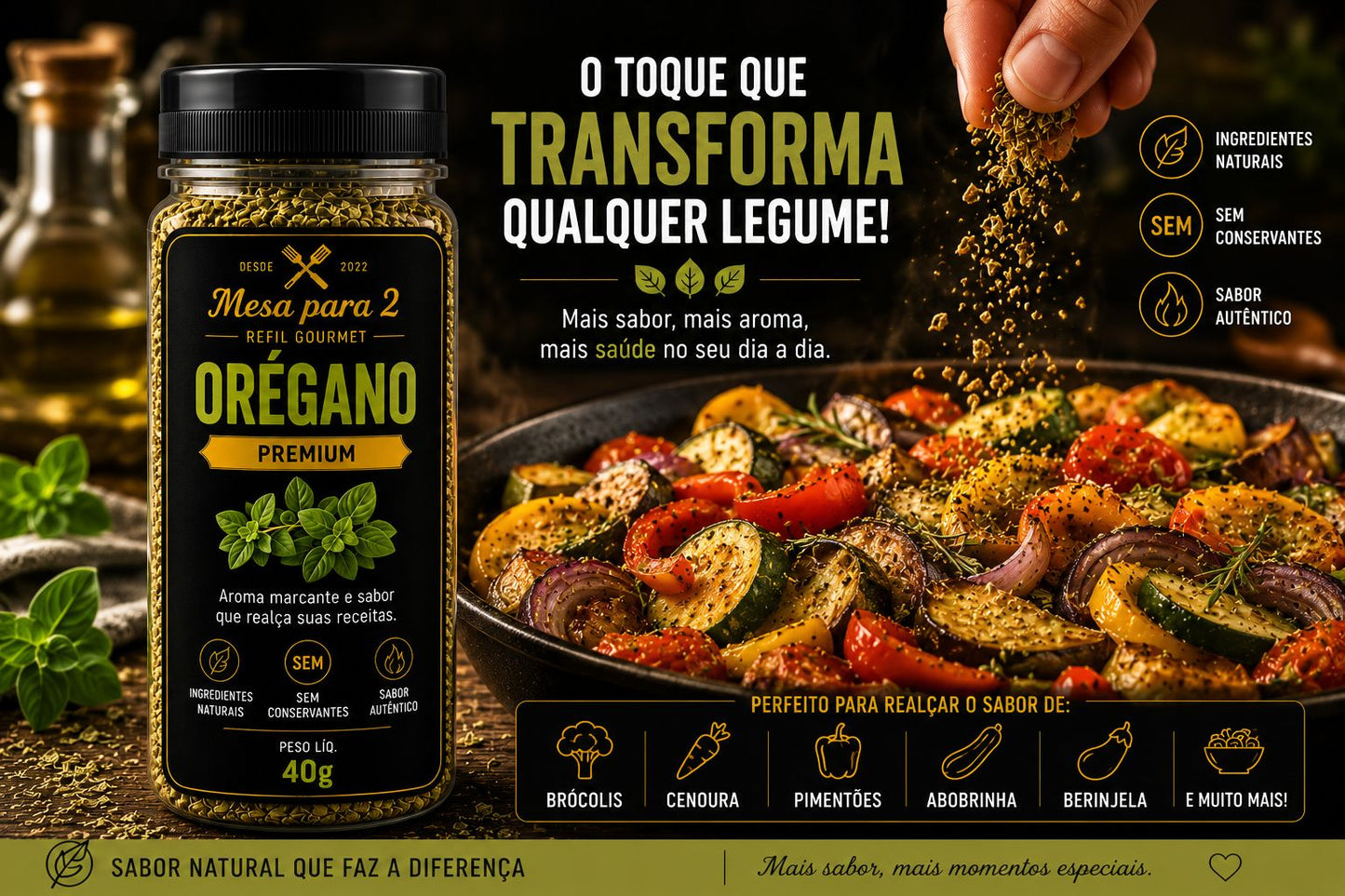Orégano Selecionado 40g – Mais Aroma na Sua Cozinha