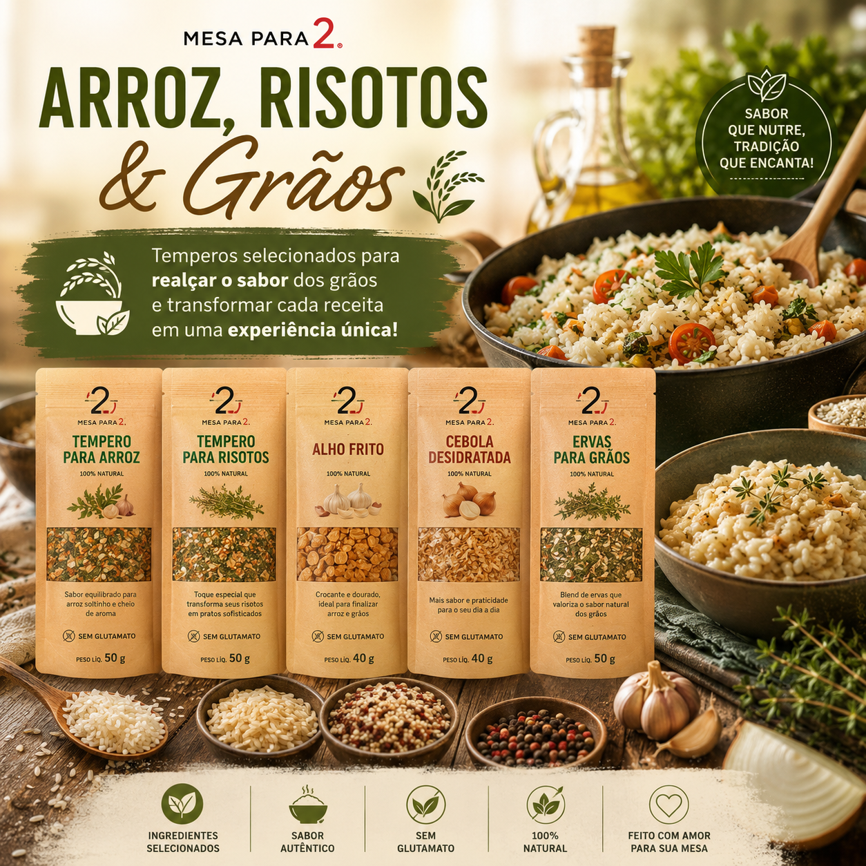 Arroz, Risotos & Grãos