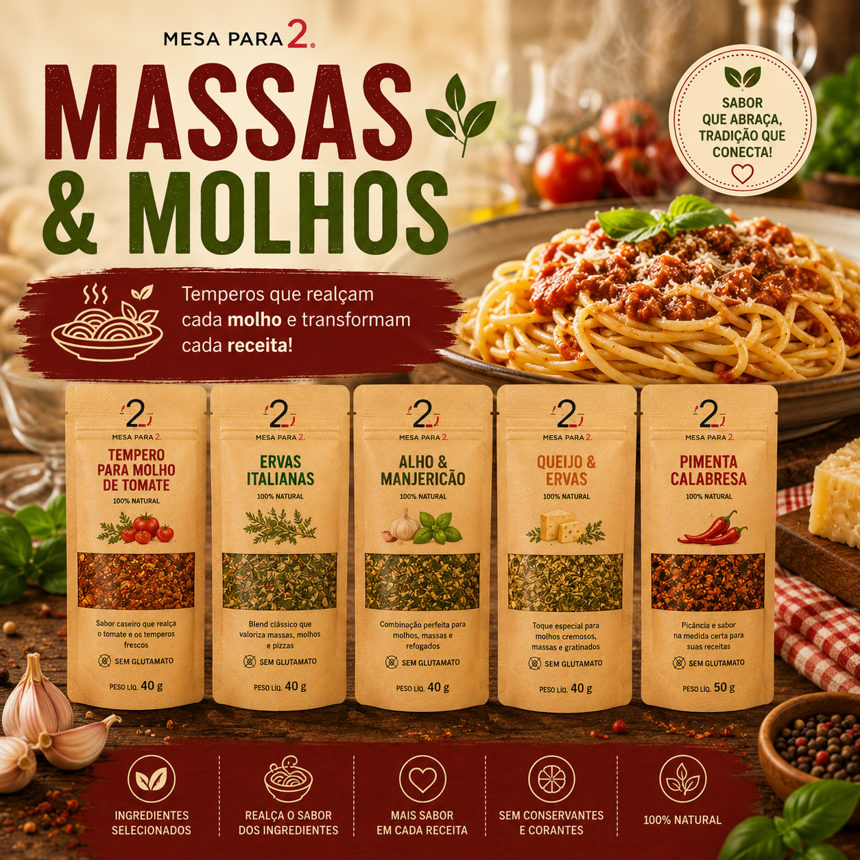 🍝 Massas & Molhos