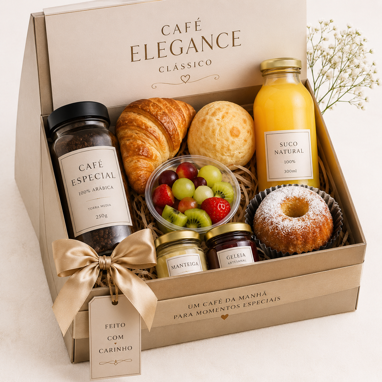 Kit Café da Manhã Clássico Premium | Elegância e Sabor para Surpreender – Café Elegance