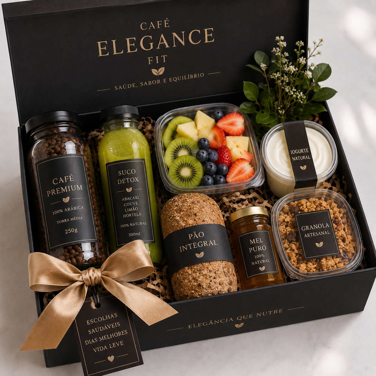 Kit Café da Manhã Fit Premium | Saudável e Sofisticado – Café Elegance  💚 OPÇÃO SAUDÁVEL