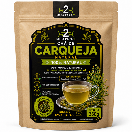Chá de Carqueja 100% Natural | Baccharis trimera | Sabor Tradicional Brasileiro | 250g