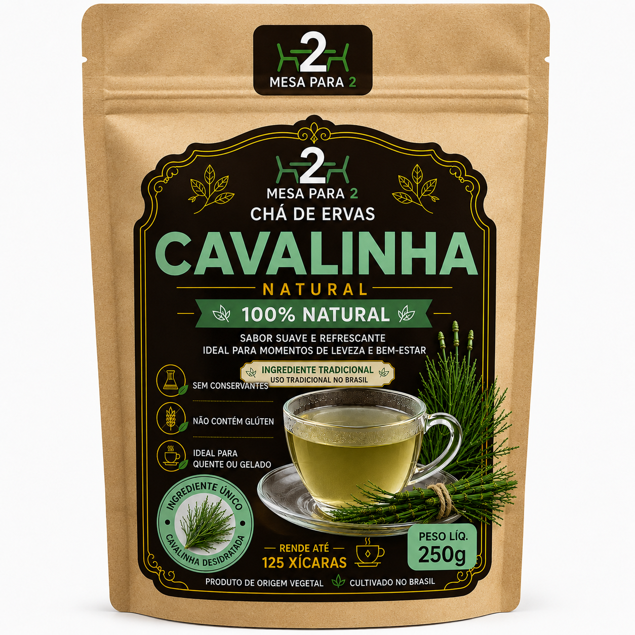 Chá de Cavalinha 100% Natural | Equisetum arvense | Sabor Suave e Refrescante | 250g