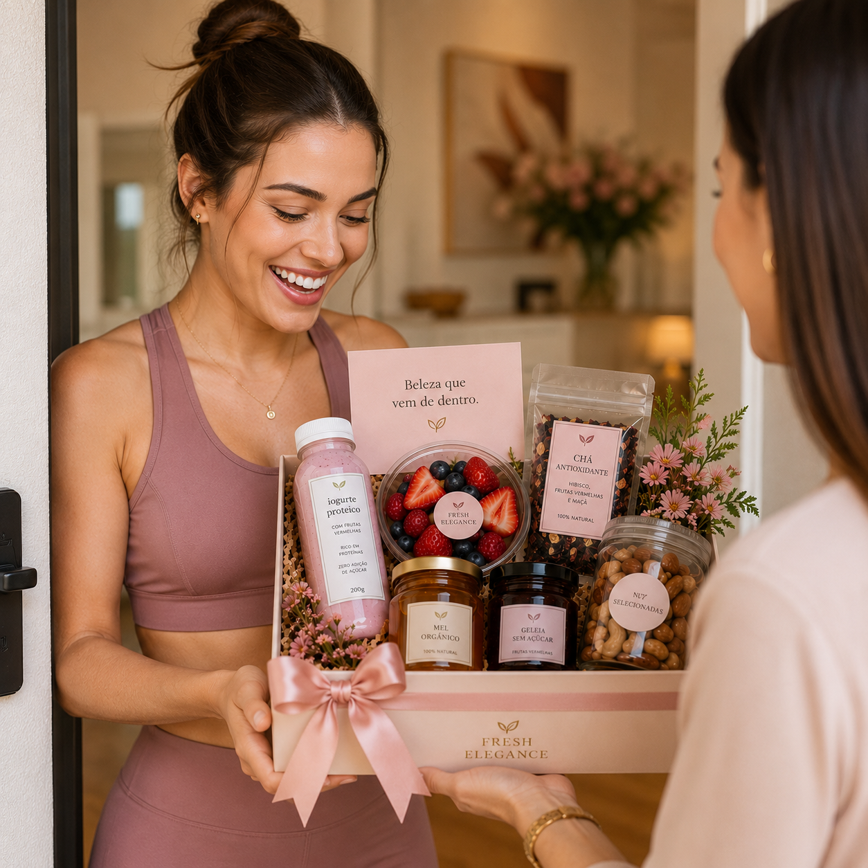 Kit Café da Manhã Beauty Glow Fresh Elegance – Antioxidante, Frutas Vermelhas e Autocuidado Premium