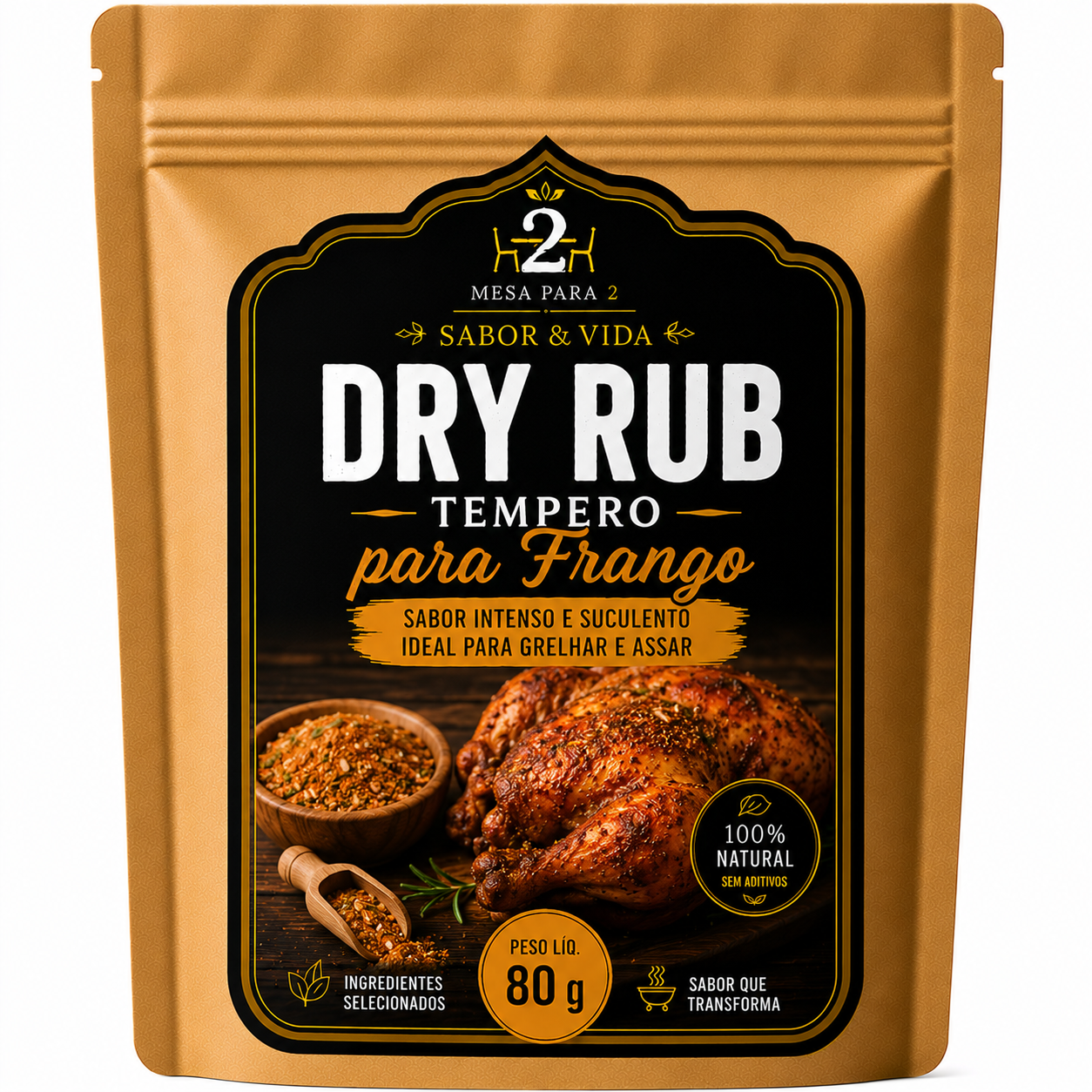 Tempero Dry Rub para Frango 80 g