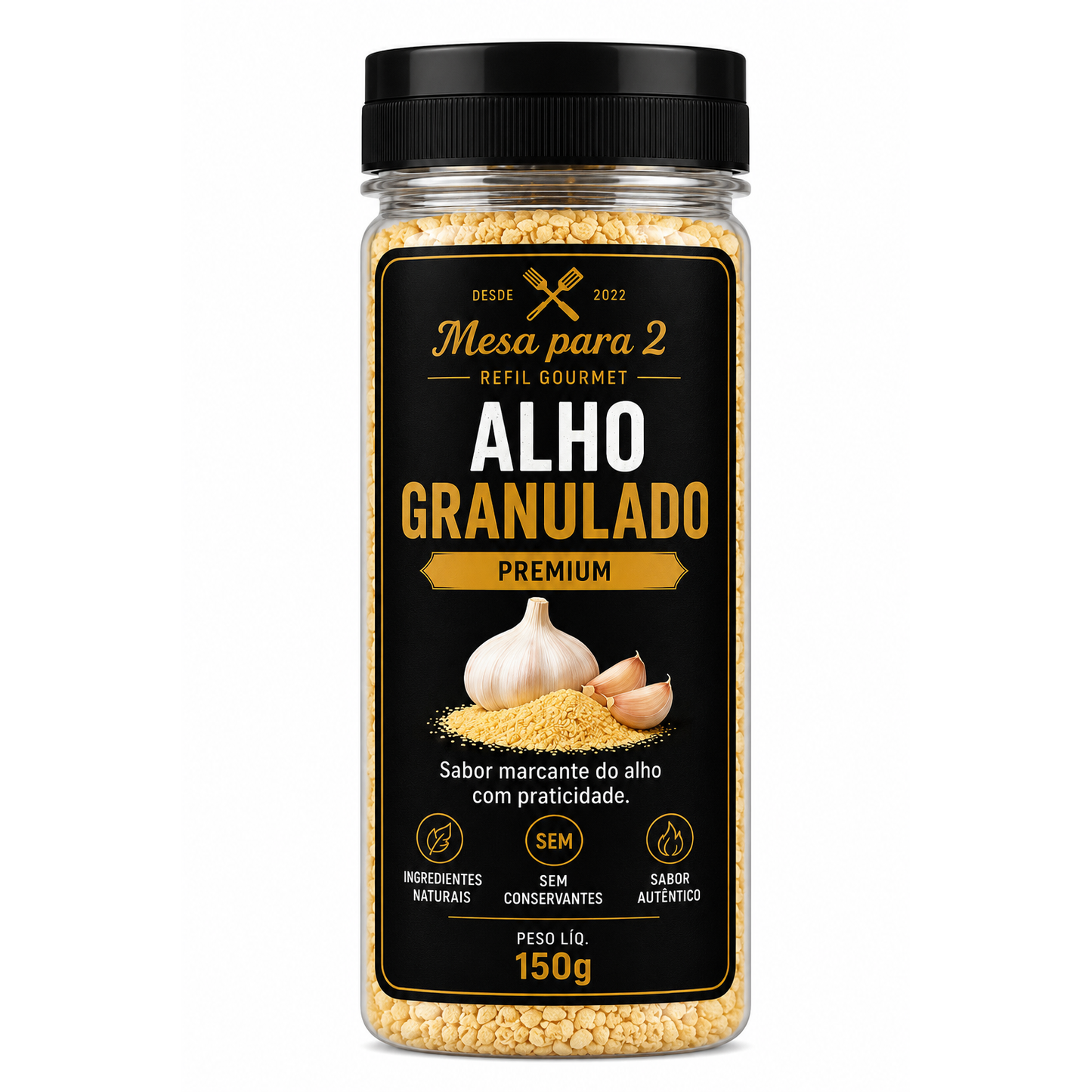 Alho Granulado Premium 150g – Mesa para 2 | Sabor Intenso e Praticidade
