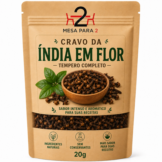Cravo-da-Índia em Flor Mesa para 2 – Tempero Aromático Intenso 20g