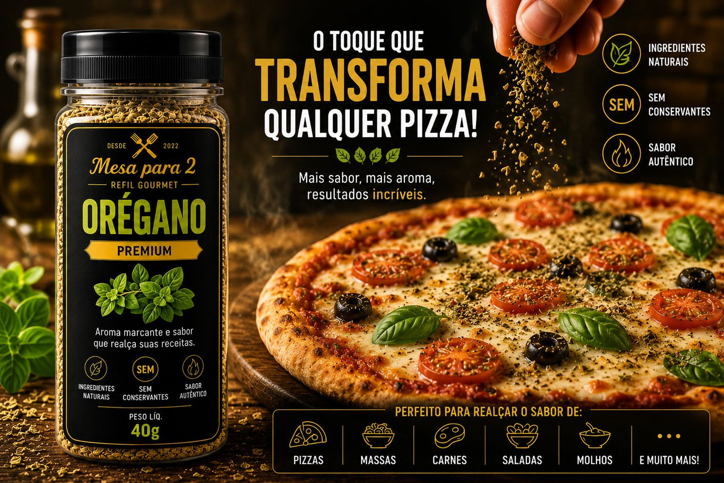Orégano Selecionado 40g – Mais Aroma na Sua Cozinha