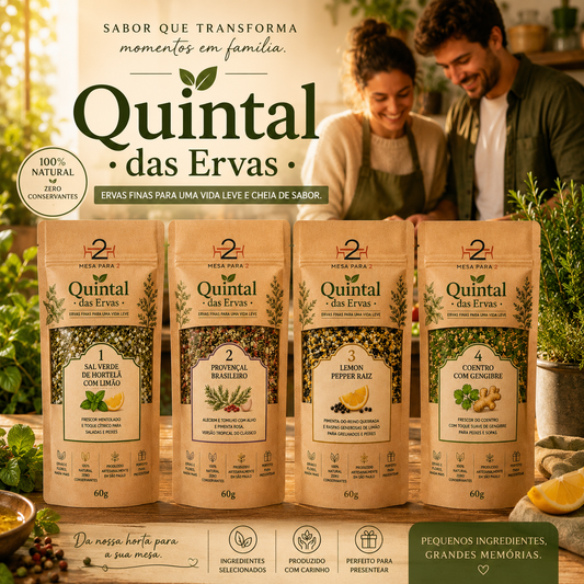 KIT DE TEMPEROS DE ERVAS FINAS – QUINTAL DAS ERVAS (4 x 60g)