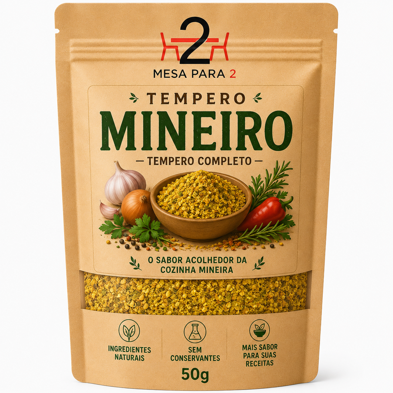 Tempero Mineiro Completo Mesa para 2 – Sabor Caseiro Autêntico 50g